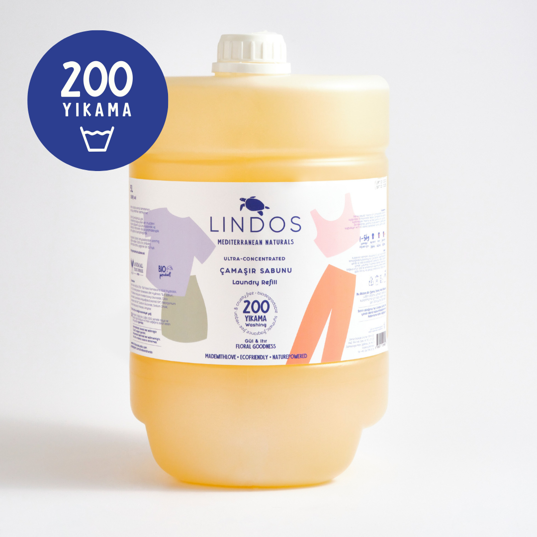 Doğal Çamaşır Deterjanı Bitkisel Sabun - 600 ml - Gül & Itır