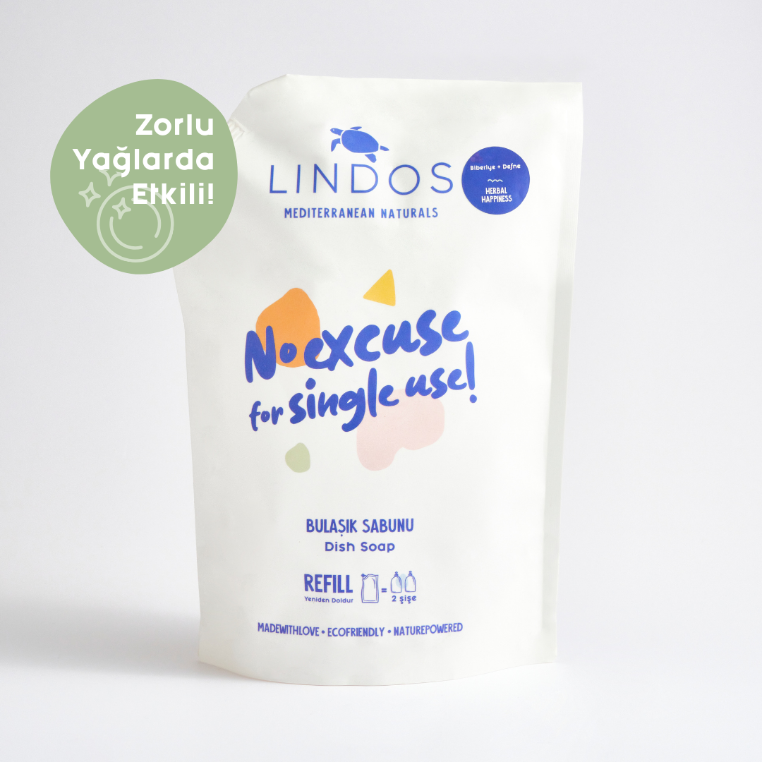 Lindos Naturals Doğal Elde Bulaşık Deterjanı Bitkisel Sabun - 600 ml - Portakal & Bergamot – El dostane, bitkisel bazlı, yağ ve yemek kalıntılarını temizleyen konsantre sıvı deterjan