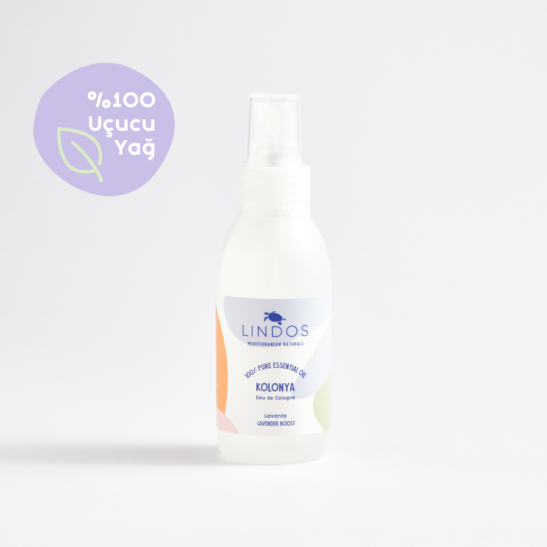 Lindos Naturals Doğal Kolonya - 100 ml - Nane – Akdeniz'in %100 saf esansiyel yağları ile hazırlanmış, E vitamini ve gliserin içeren el bakım kolonyası