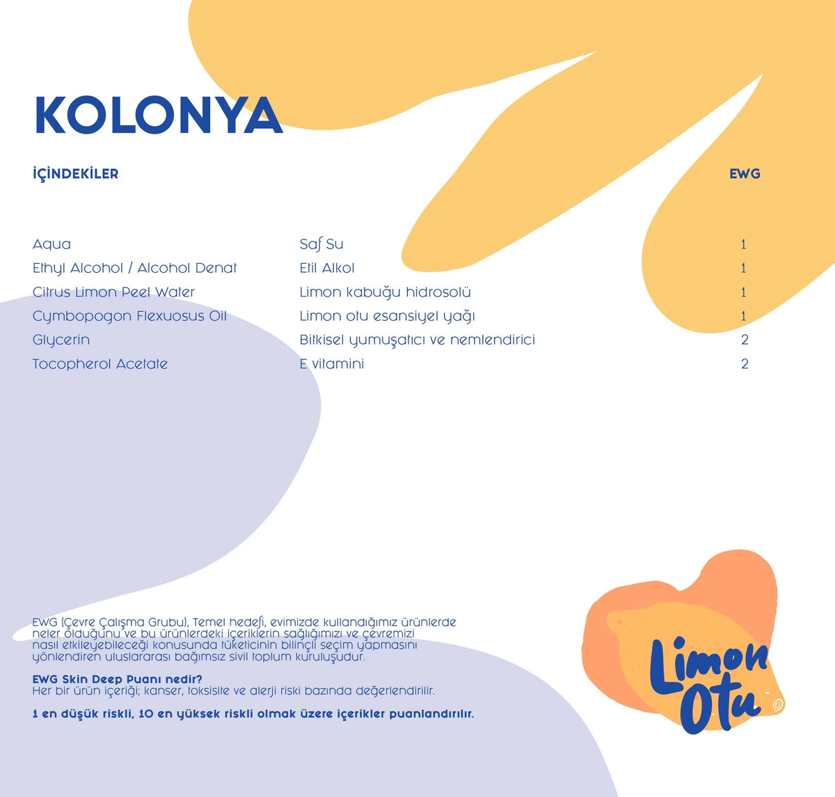 Doğal Kolonya - Limon Otu 100 ml
