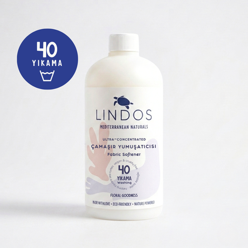 Lindos Naturals Doğal Konsantre Çamaşır Yumuşatıcısı - Itır & Lavanta 600 ml – Bitki bazlı formülü ve saf ıtır & lavanta uçucu yağlarıyla doğal çamaşır yumuşatıcısı