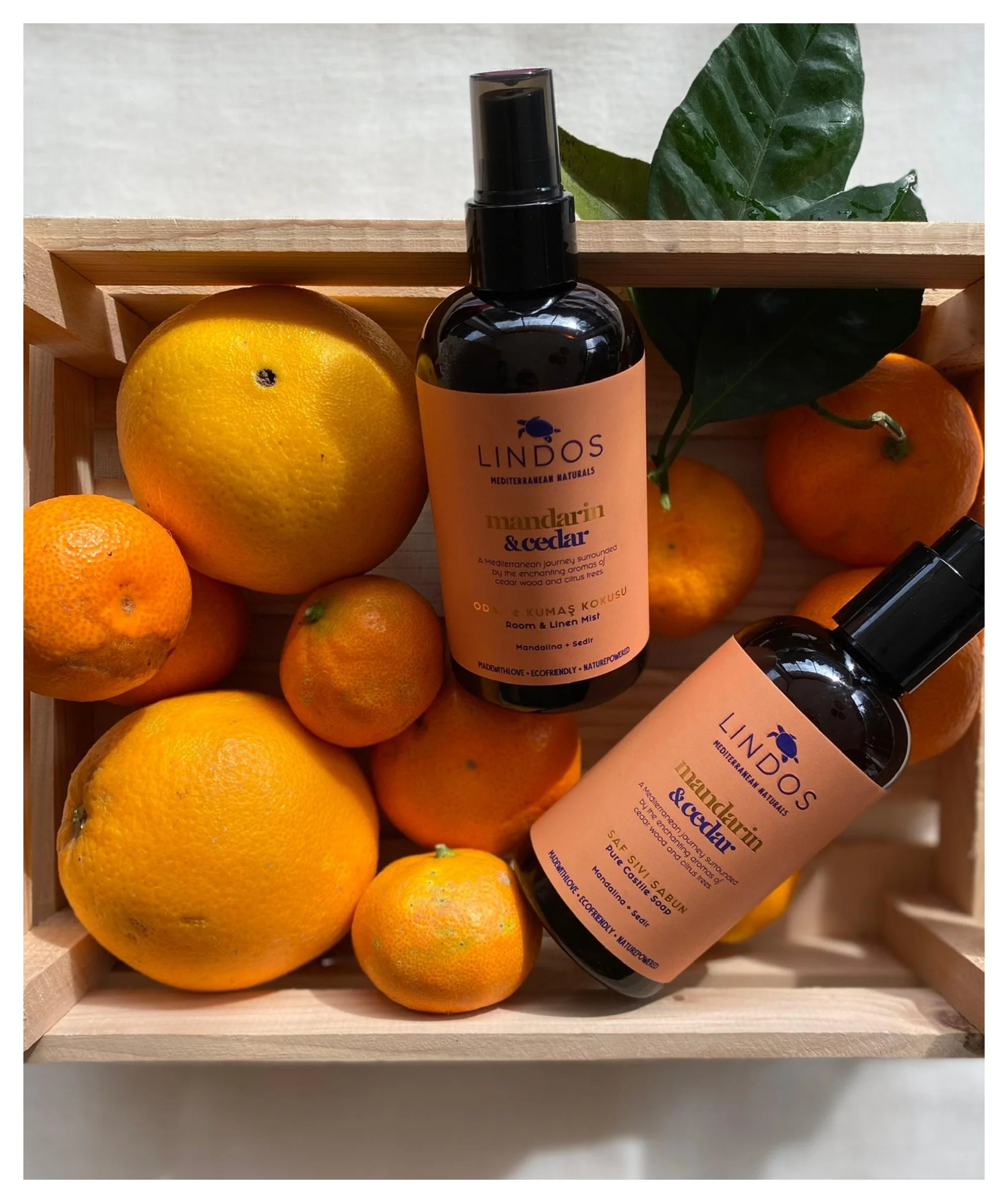 Lindos Naturals Doğal Oda ve Kumaş Kokusu Mandarin & Cedar – %100 saf uçucu yağlarla hazırlanan Akdeniz aromalı doğal oda spreyi