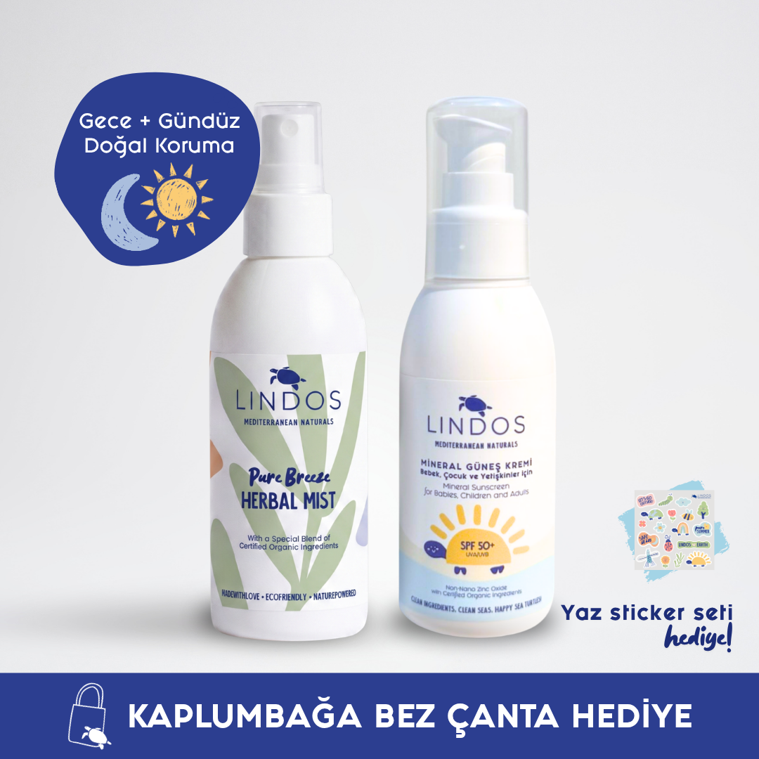 Organik Gece + Gündüz Koruma Seti - Vücut Spreyi ve Güneş Kremi