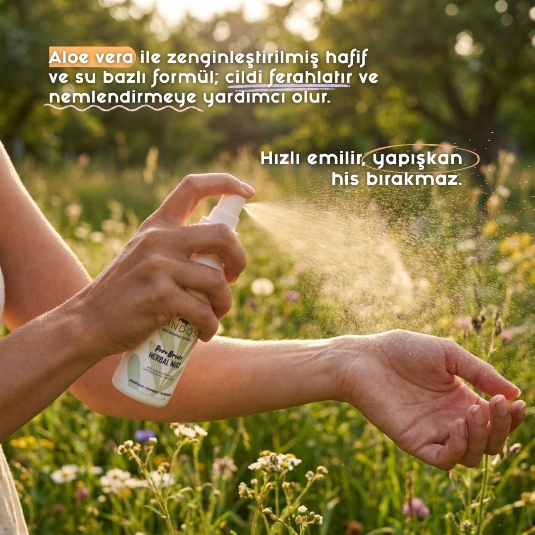 Doğal Sitronella ve Limon Otu Etkili Herbal Mist Vücut Spreyi