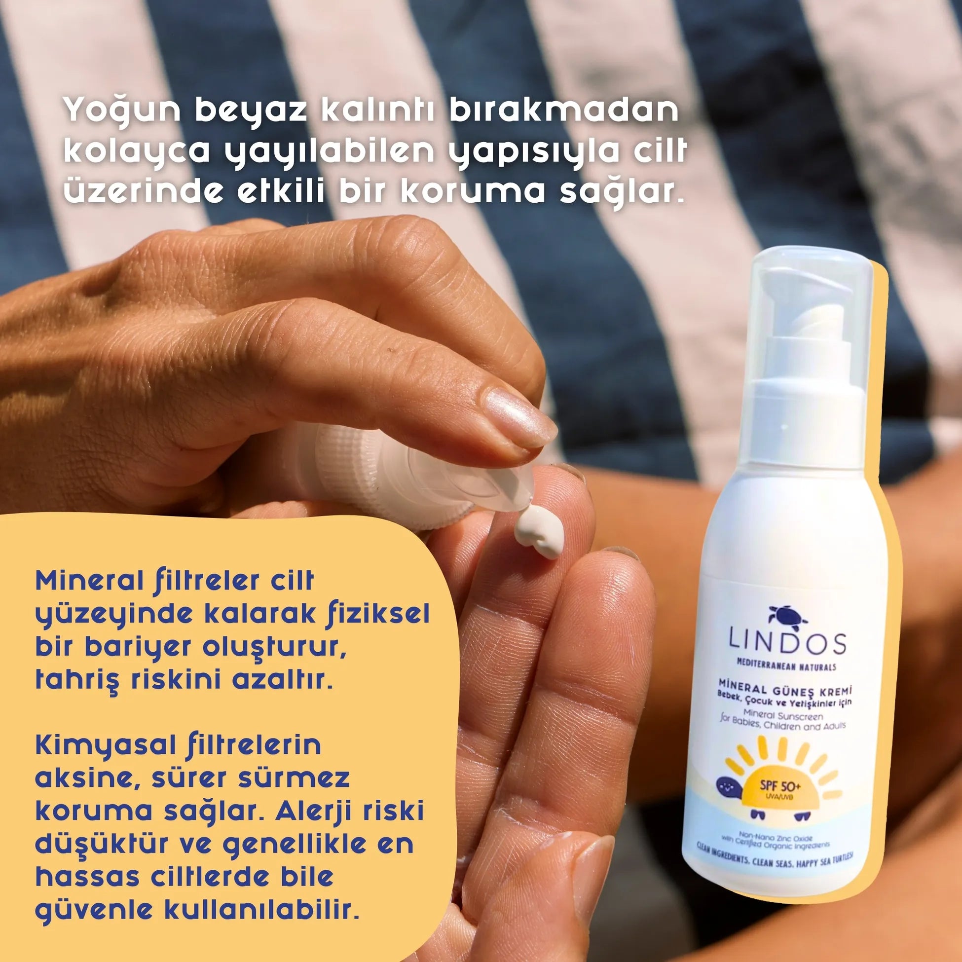 Organik Mineral Güneş Kremi SPF50+ (Bebek & Yetişkin)