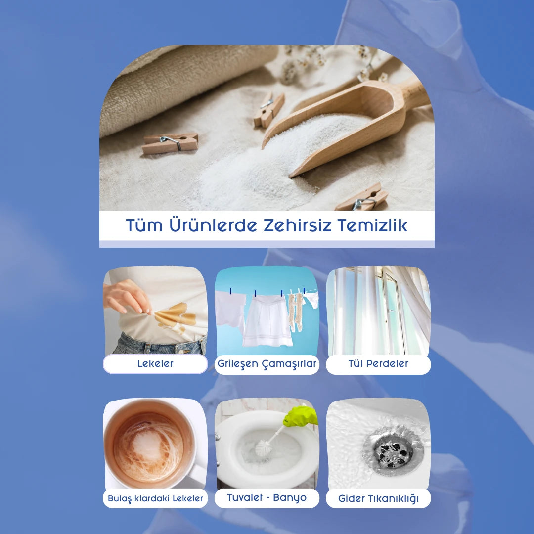 Doğal Leke Çıkarıcı Çamaşır Suyu Tozu