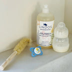 Ahşap saplı ve doğal tampiko kıllı Lindos biberon ve şişe fırçası, plastik içermeyen çevre dostu temizlik ürünü
