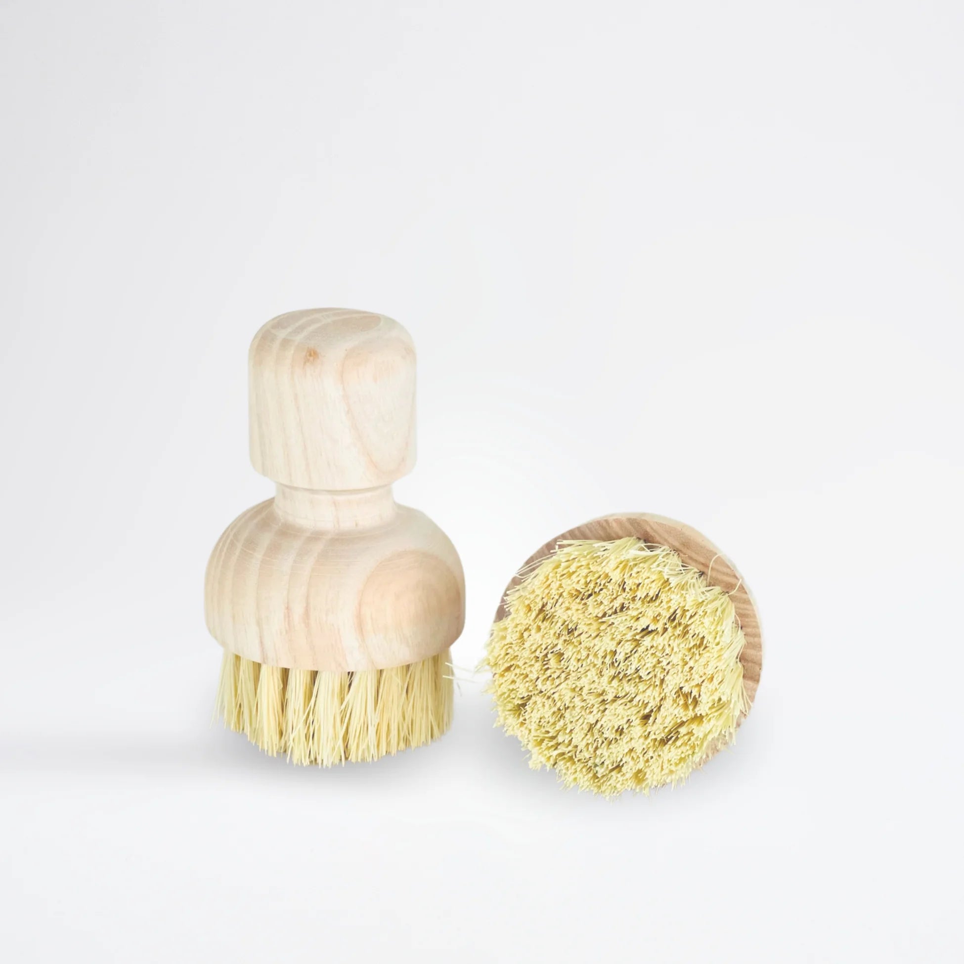 Ahşap başlıklı ve doğal tampiko kıllı Lindos bulaşık fırçası, plastik içermeyen çevre dostu mutfak temizlik ürünü
