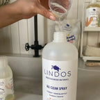 Lindos ölçü kapağı ile konsantre yüzey temizleyiciyi sulandırarak hazırlama
